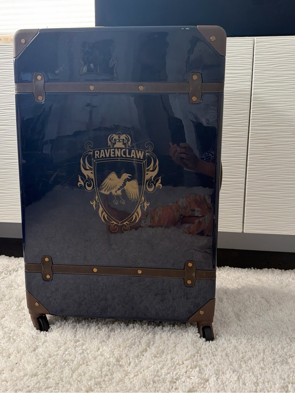 Harry Potter Ravenclaw Navy Blue and Gold Rolling Suitcase